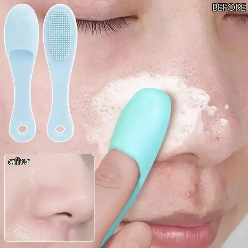 Brosse nettoyante visage en silicone à double face, brosse de massage portable pour points noirs, outil de soin de la peau 6