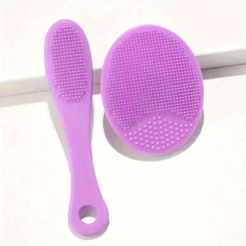 Brosse nettoyante visage en silicone à double face, brosse de massage portable pour points noirs, outil de soin de la peau 9