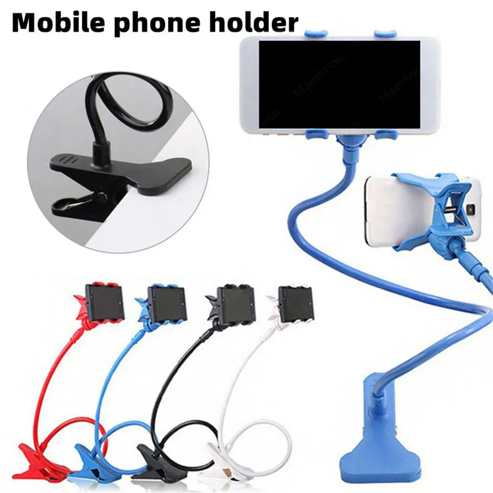 Support de téléphone réglable à bras long avec pince flexible universelle à 360°, compatible avec tous les smartphones 2