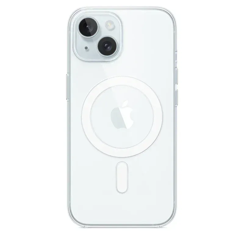 Coque transparente magnétique pour iPhone, vue d'ensemble