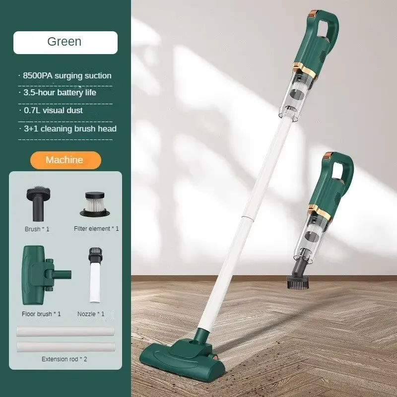 Aspirateur à main sans fil haute puissance 8500 Pa, 120 W, portable, pour la maison et la voiture, avec brosse 8