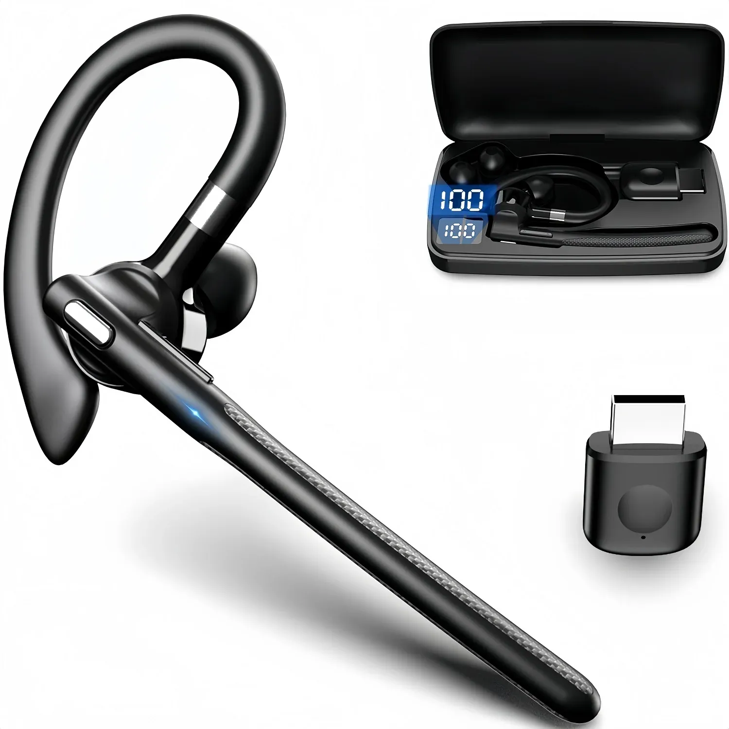 Écouteurs Bluetooth 5.4 sans fil avec micro ENC et réduction du bruit, casque stéréo mains libres pour smartphones - Image 1
