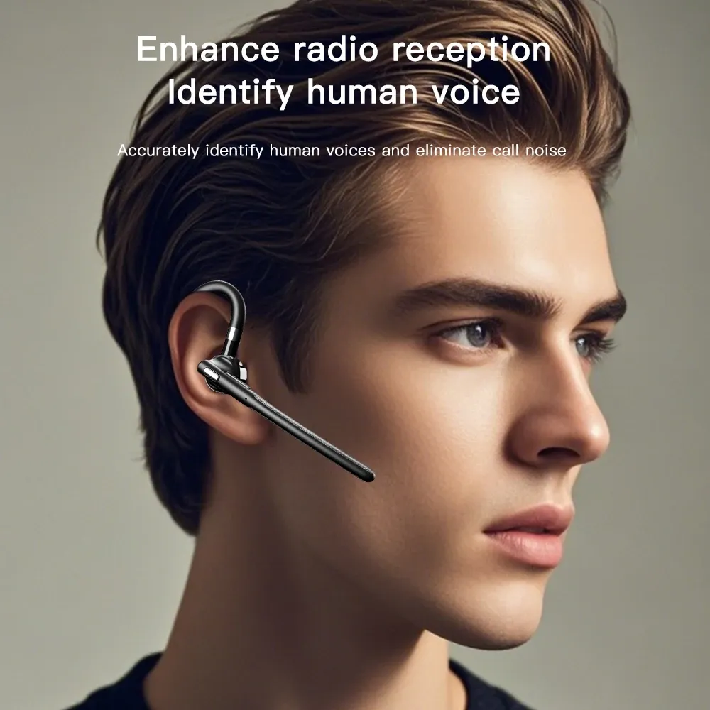 Écouteurs Bluetooth 5.4 sans fil avec micro ENC et réduction du bruit, casque stéréo mains libres pour smartphones 5