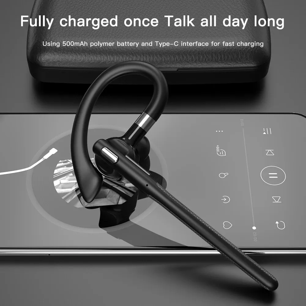 Écouteurs Bluetooth 5.4 sans fil avec micro ENC et réduction du bruit, casque stéréo mains libres pour smartphones 4