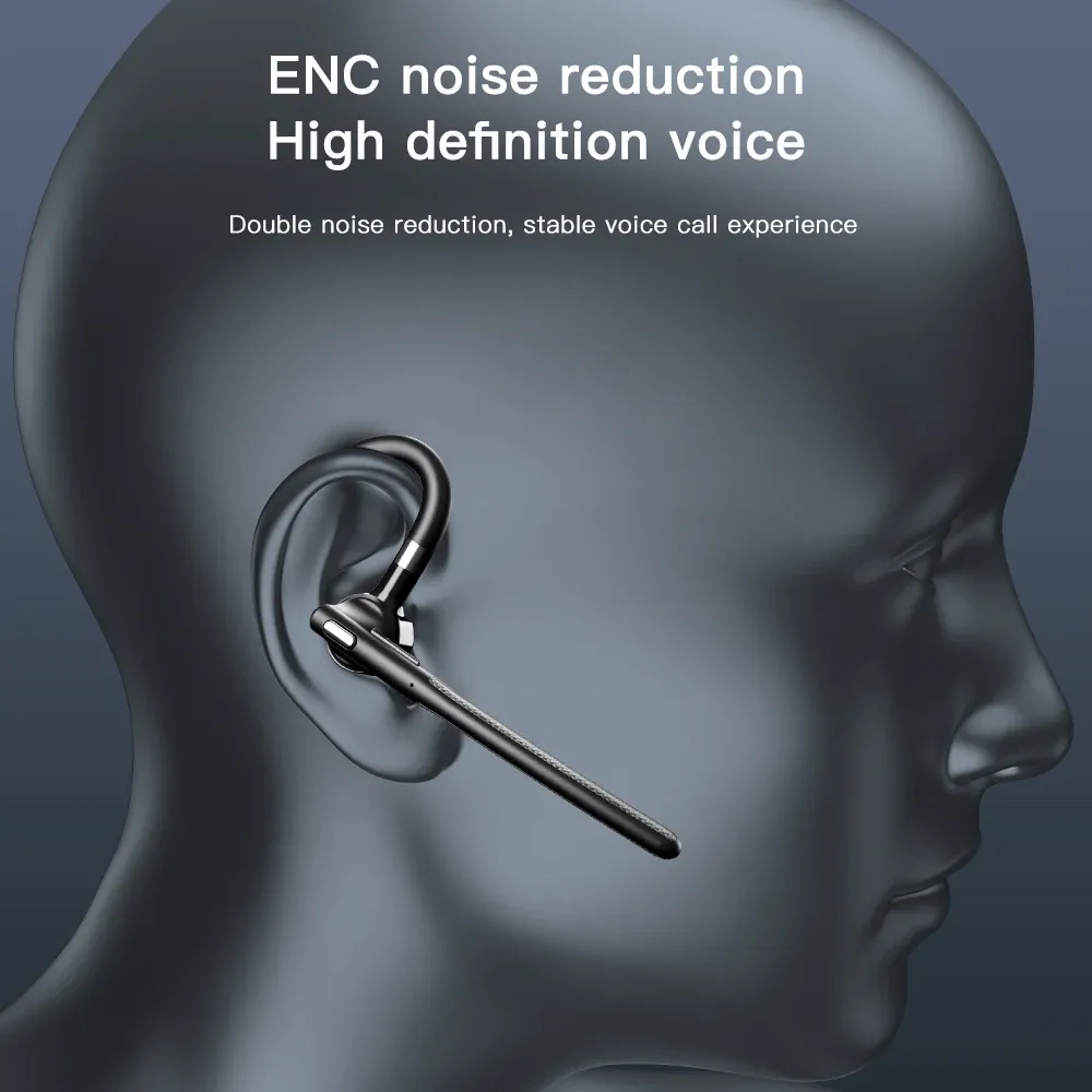 Écouteurs Bluetooth 5.4 sans fil avec micro ENC et réduction du bruit, casque stéréo mains libres pour smartphones 6