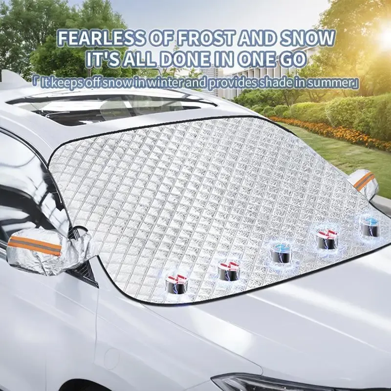 Housse de protection imperméable pour pare-brise de voiture, contre le soleil et la neige 2