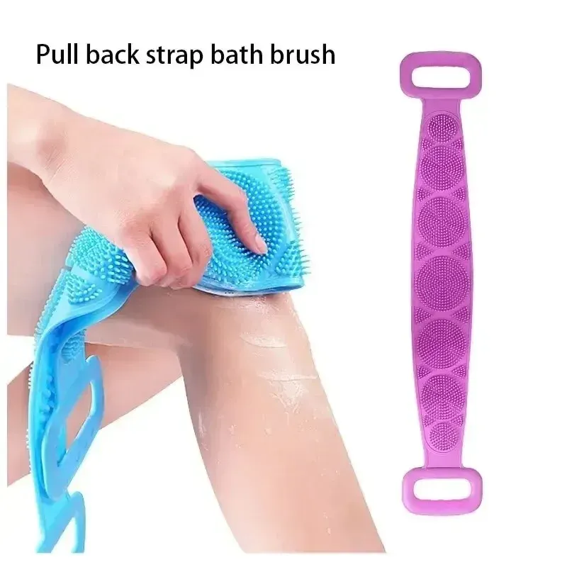 Éponge corporelle en silicone, brosse de douche pour le dos, gommage et massage de la peau, accessoire de bain 2