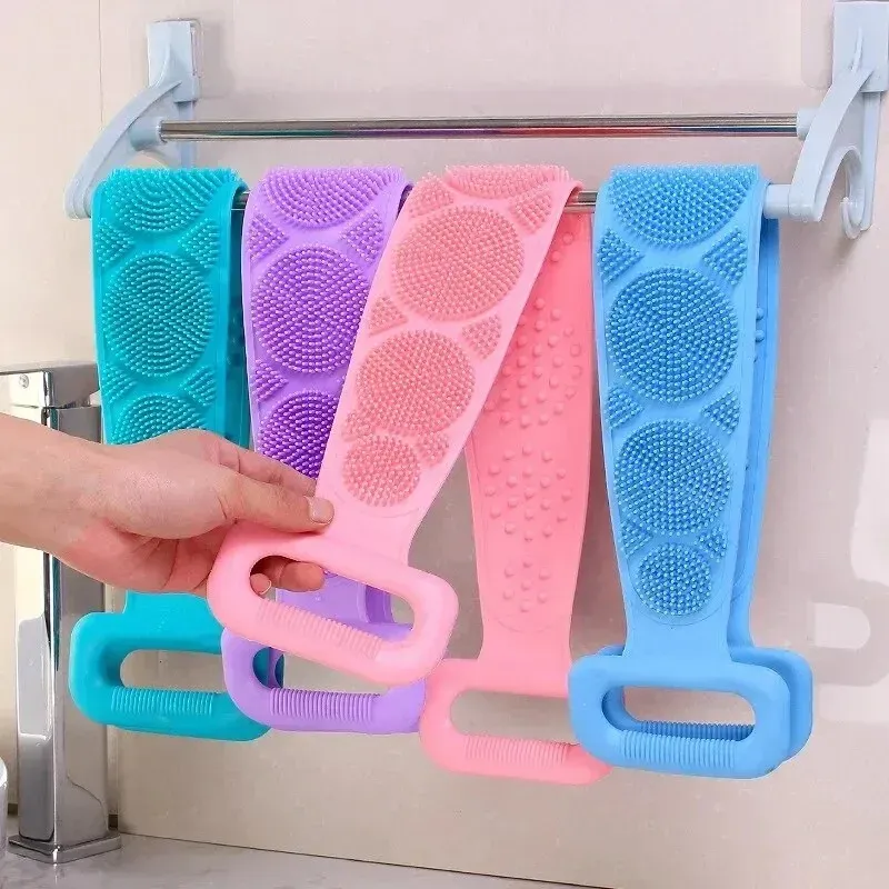 Brosse de douche en silicone, détail des picots