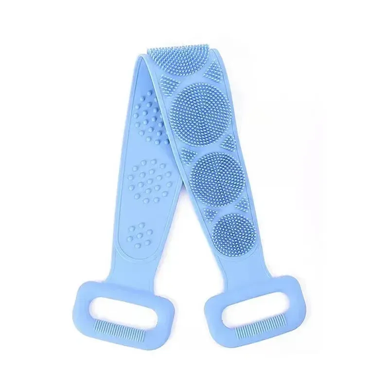 Éponge corporelle en silicone, brosse de douche pour le dos, gommage et massage de la peau, accessoire de bain 9