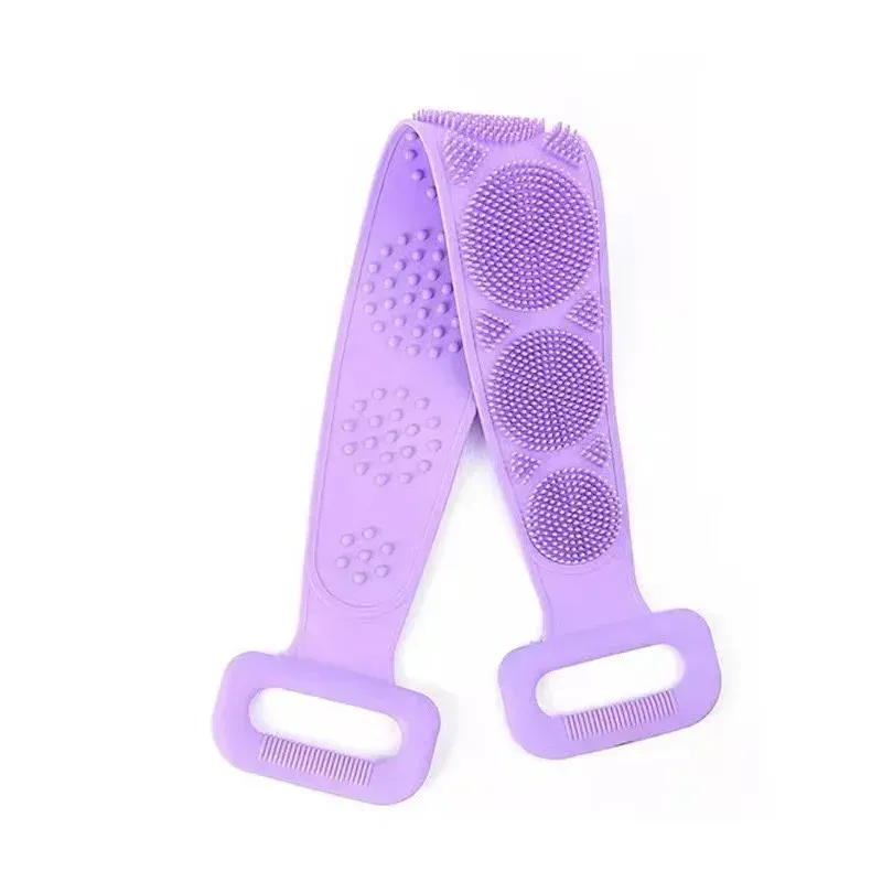Éponge corporelle en silicone, brosse de douche pour le dos, gommage et massage de la peau, accessoire de bain 8