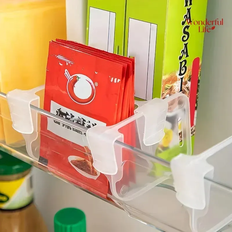 Séparateur de rangement réglable pour réfrigérateur, 6/8 pièces, organisateur d'étagère pour cuisine 3