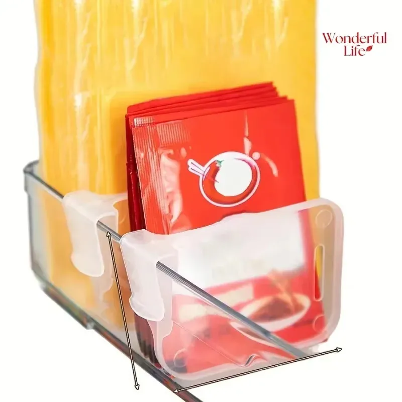 Séparateur de rangement réglable pour réfrigérateur, 6/8 pièces, organisateur d'étagère pour cuisine 8