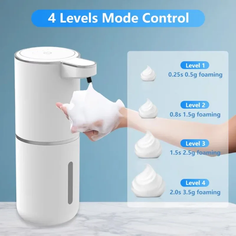 Distributeur automatique de savon sans contact à capteur intelligent, modes mousse et liquide, pour salle de bain et cuisine 2