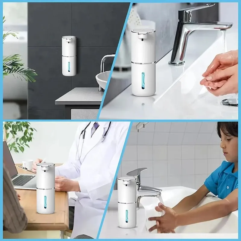 Distributeur automatique de savon sans contact à capteur intelligent, modes mousse et liquide, pour salle de bain et cuisine 3