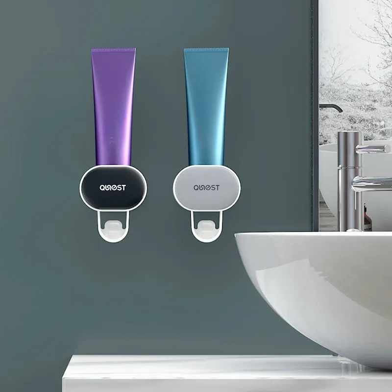 Distributeur automatique de dentifrice mural pour adultes et enfants avec support presse-tube 3