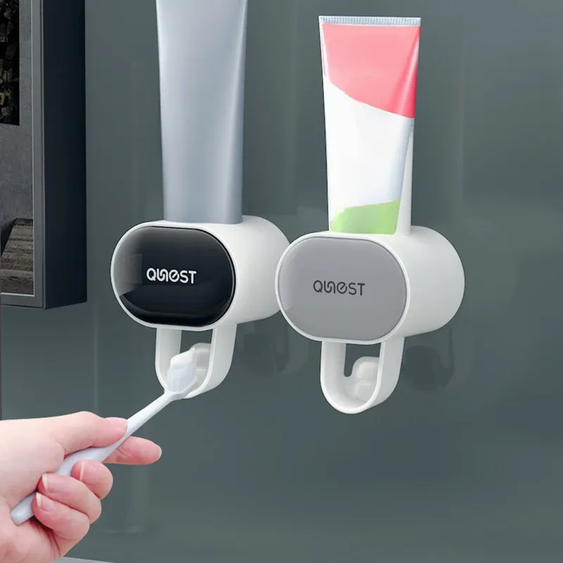 Distributeur automatique de dentifrice mural pour adultes et enfants avec support presse-tube