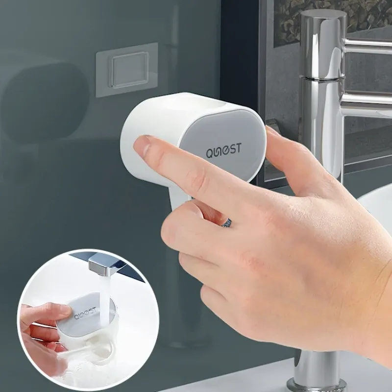 Distributeur automatique de dentifrice mural pour adultes et enfants avec support presse-tube 4