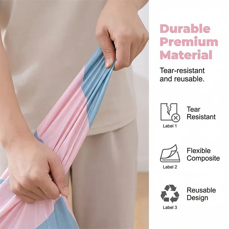Sacs de rangement sous vide sans pompe, grande capacité, pour vêtements et couvertures 4