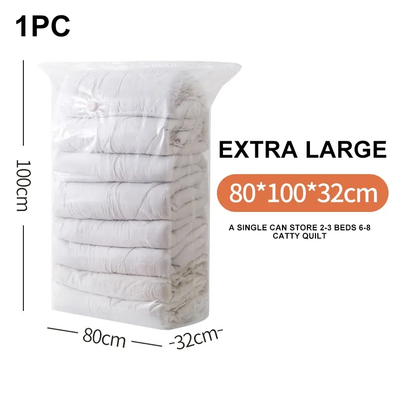 Sacs de rangement sous vide sans pompe, grande capacité, pour vêtements et couvertures 12