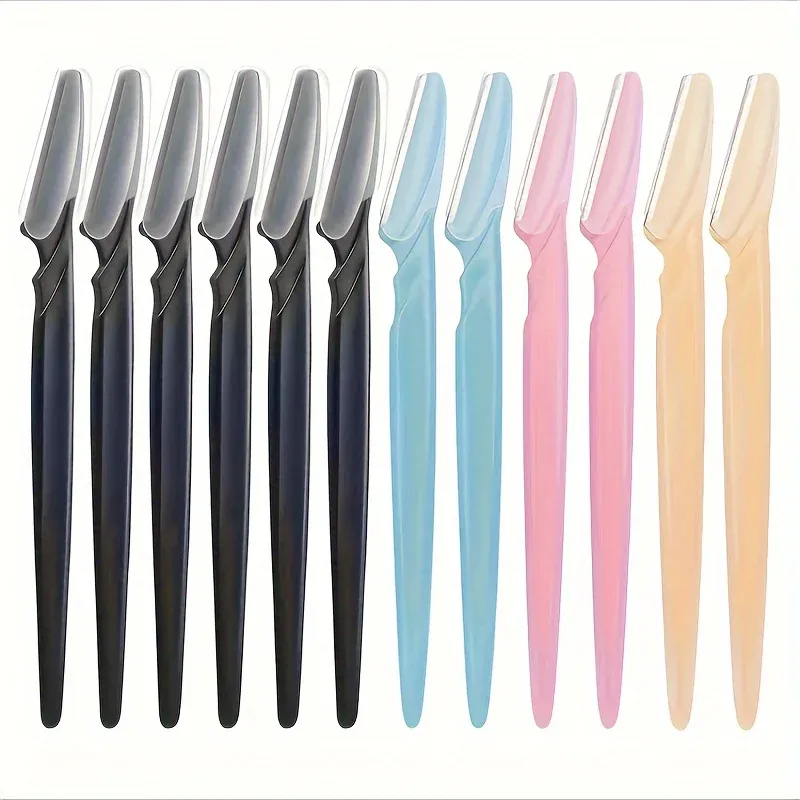 Ensemble polyvalent de rasoirs à sourcils (3, 5, 6, 10 ou 12 pièces) – Kit de toilettage facial doux pour une peau lisse - Image 1