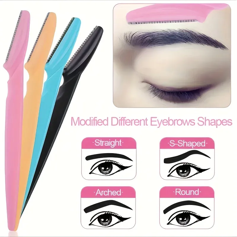 Ensemble polyvalent de rasoirs à sourcils (3, 5, 6, 10 ou 12 pièces) – Kit de toilettage facial doux pour une peau lisse 6