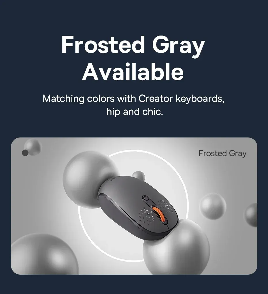 Souris Baseus F01B en gris givré avec clavier assorti