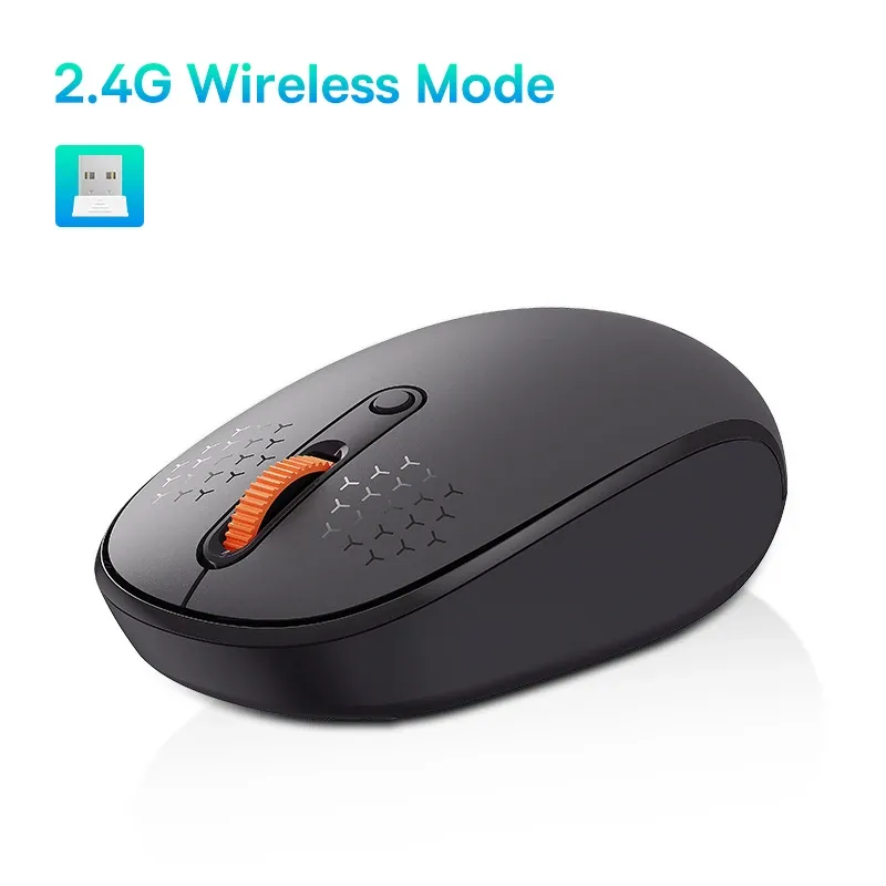 Souris Bluetooth sans fil Baseus 1600 DPI silencieuse avec récepteur USB Nano 2,4 GHz pour PC, MacBook et tablette 8