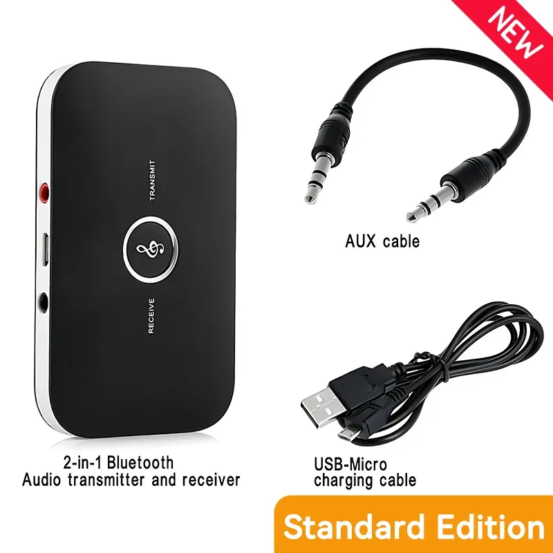 Émetteur-récepteur Bluetooth 5.3 avec sorties RCA et AUX 3,5 mm, clé USB, pour voiture, PC, TV et casque 7