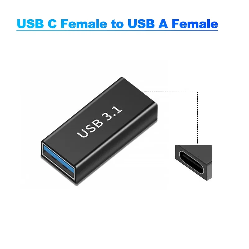 Adaptateur d'extension USB-C mâle vers femelle, USB 3.0 10 Gbit/s, pour PC, ordinateur et téléphone 12