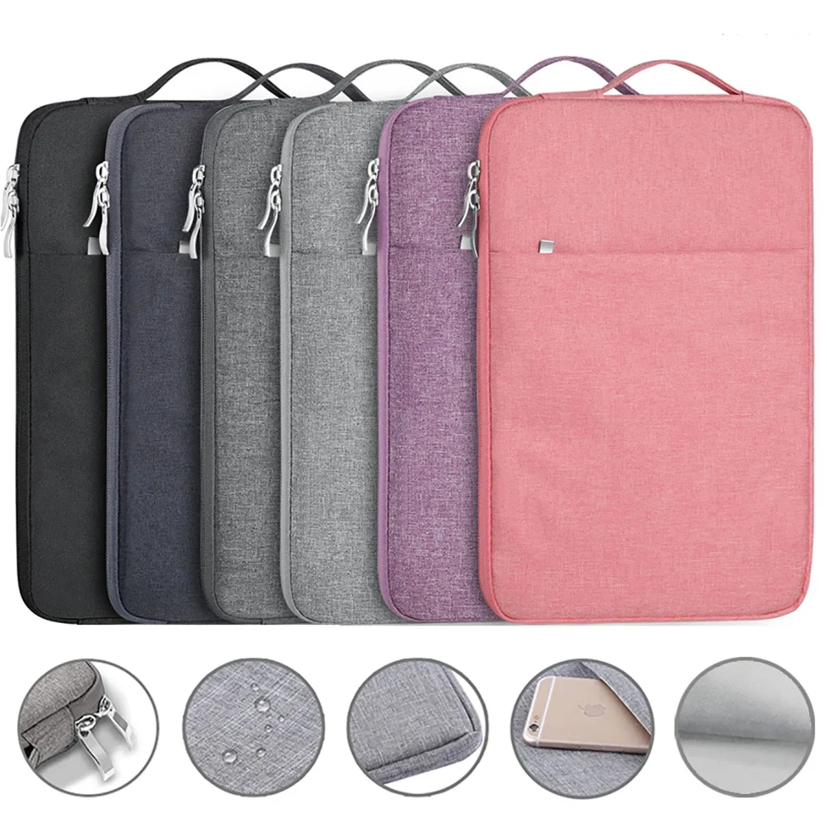 Housse souple pour ordinateur portable 11 à 16 pouces, compatible MacBook, Huawei, Xiaomi, HP, Dell et Lenovo