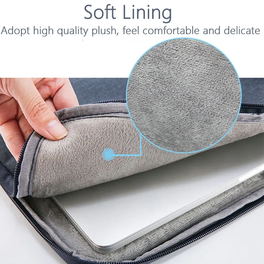 Housse souple pour ordinateur portable, poignée de transport