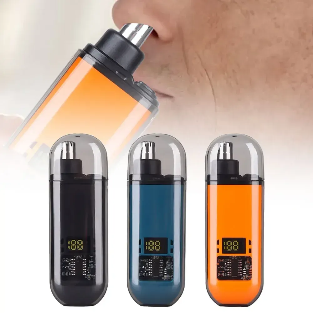 Tondeuse électrique portable 2 en 1 pour homme, tondeuse oreilles et nez professionnelle et indolore