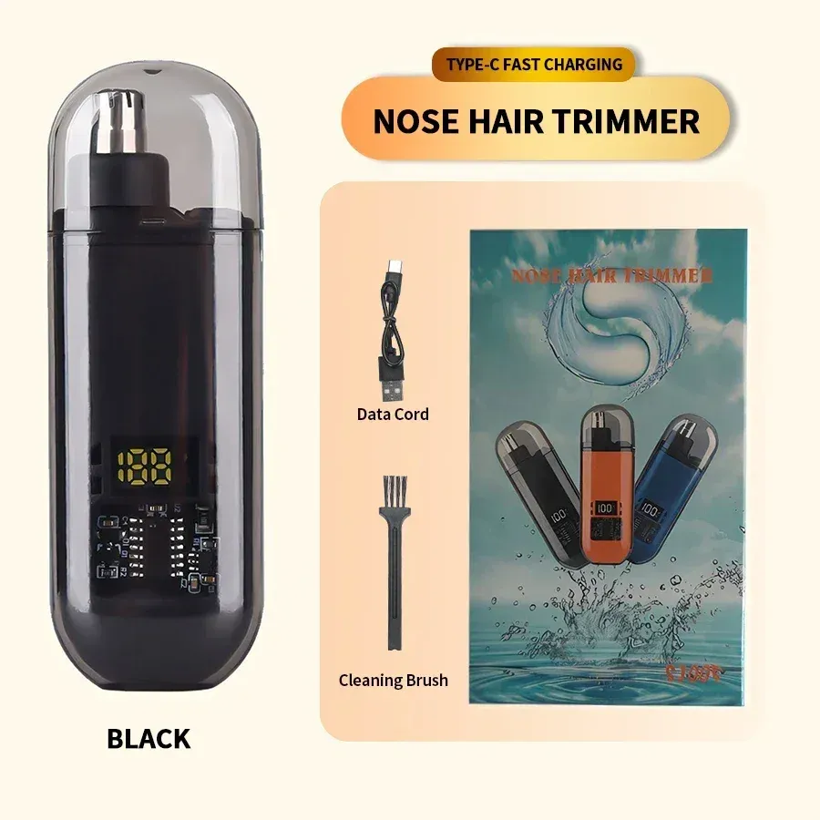 Tondeuse électrique portable 2 en 1 pour homme, tondeuse oreilles et nez professionnelle et indolore 8