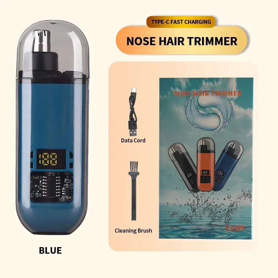 Tondeuse électrique portable 2 en 1 pour homme, tondeuse oreilles et nez professionnelle et indolore 10