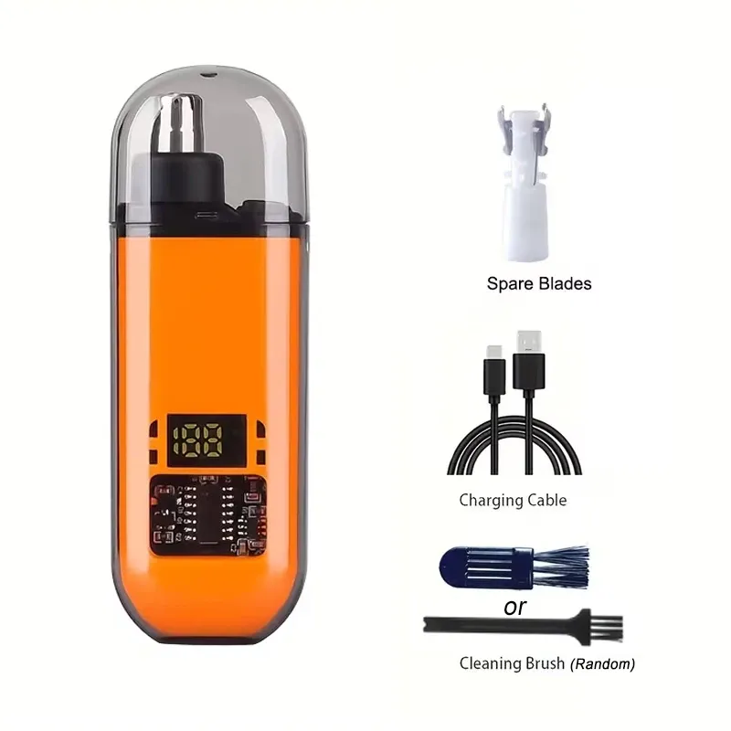 Tondeuse électrique portable 2 en 1 pour homme, tondeuse oreilles et nez professionnelle et indolore 11