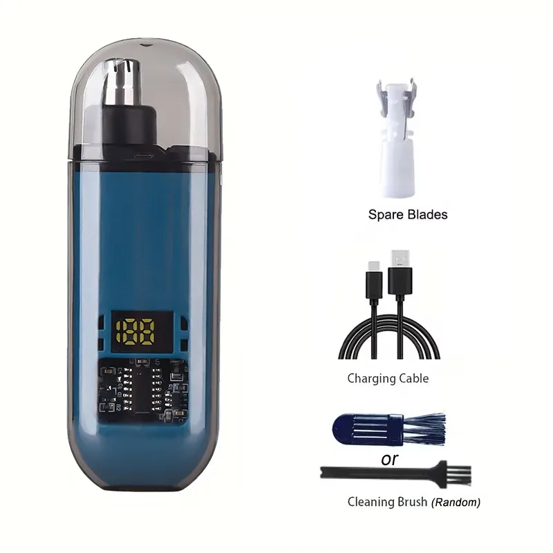 Tondeuse électrique portable 2 en 1 pour homme, tondeuse oreilles et nez professionnelle et indolore 9