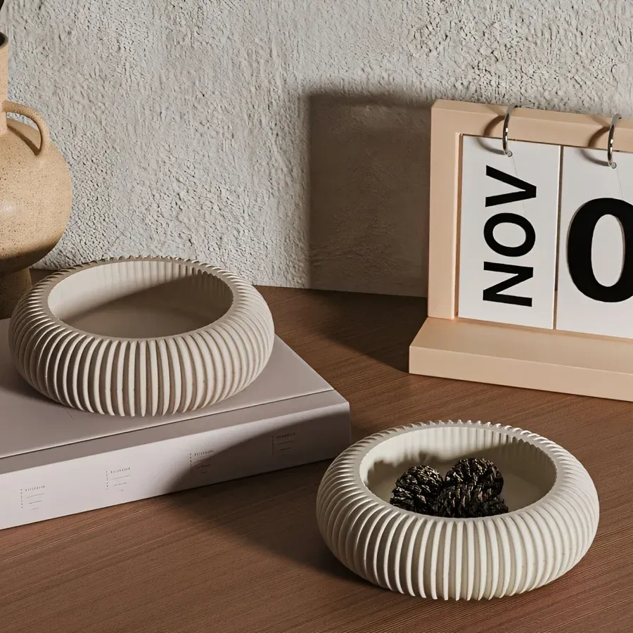 Moule en silicone à rayures rondes, finition
