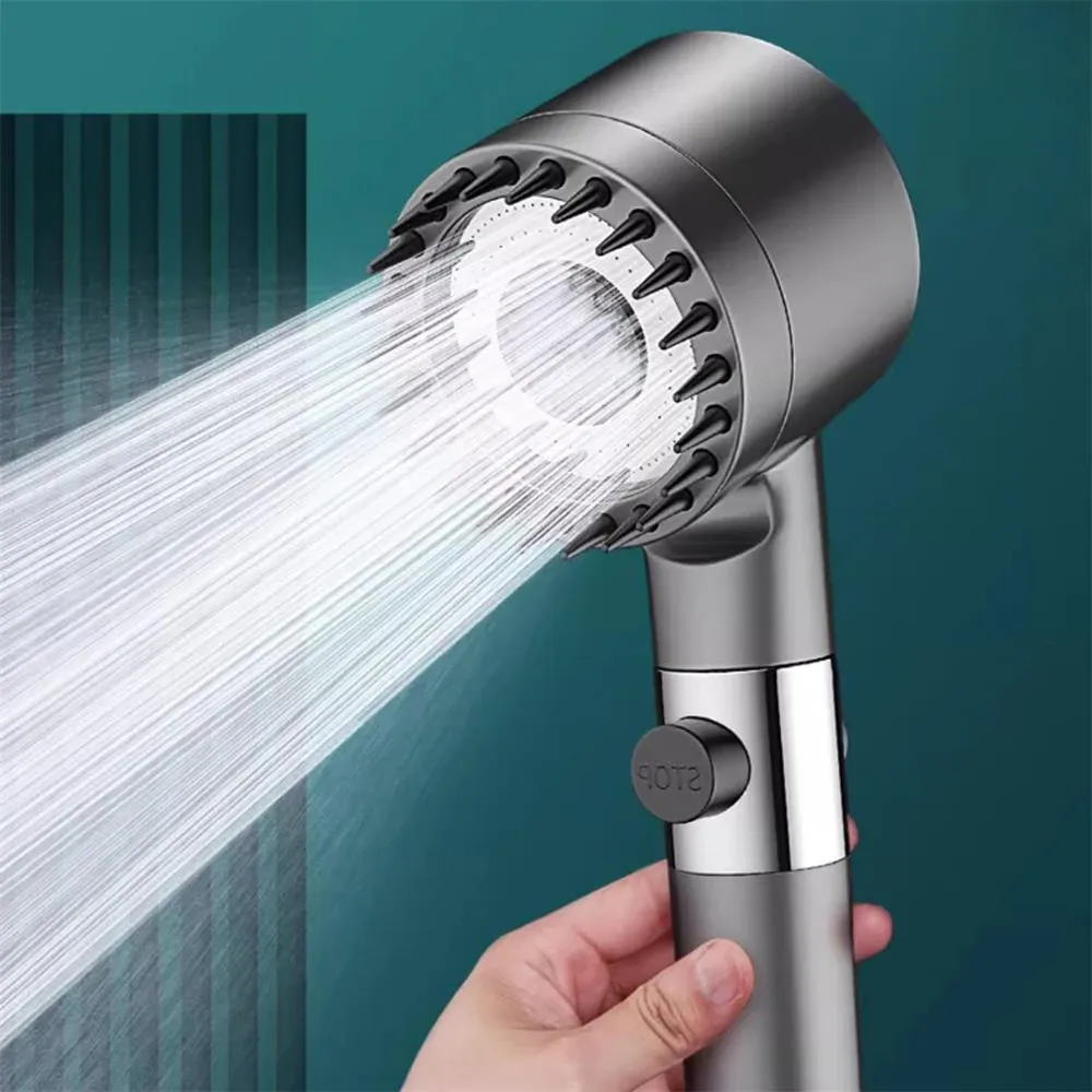 Pommeau de douche haute pression à 3 modes avec filtre portable