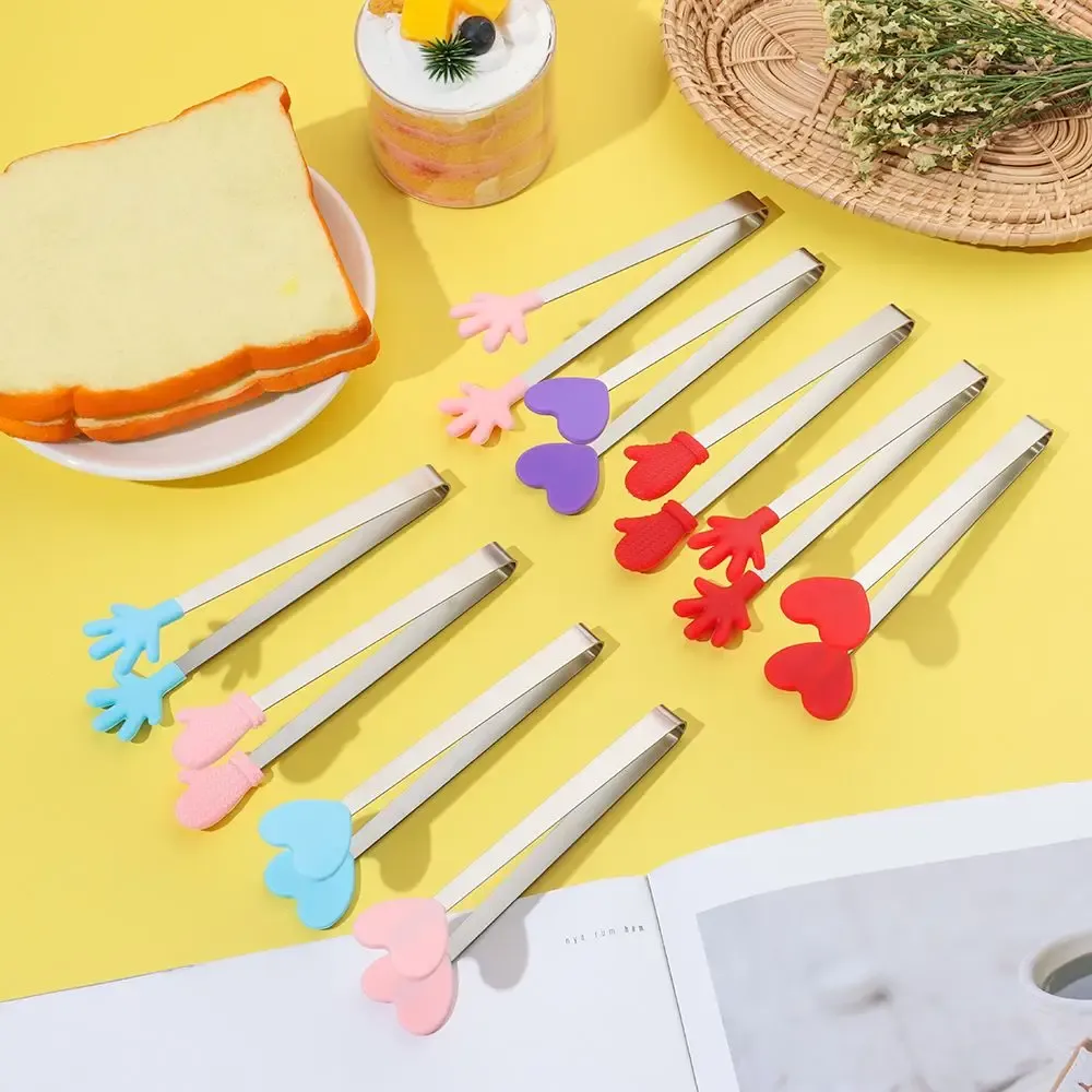 Pince en acier inoxydable et silicone pour aliments, pince à glaçons et pince à barbecue 1
