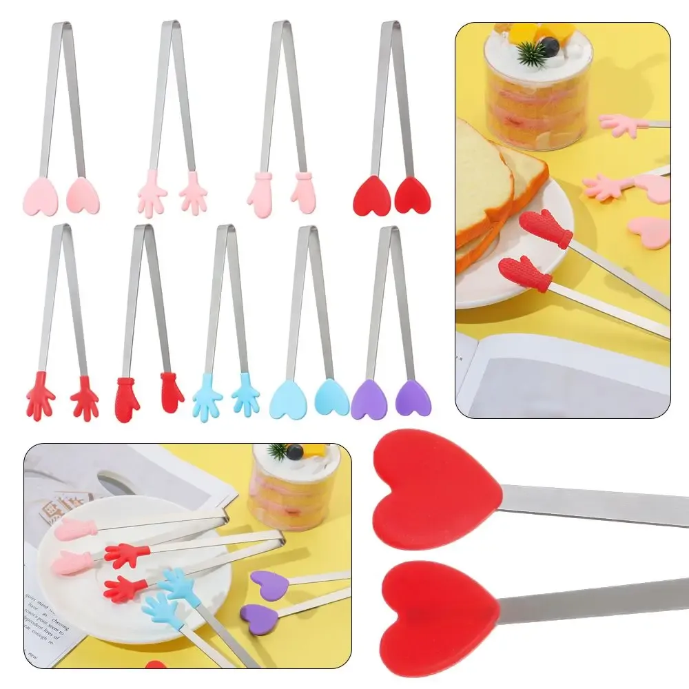 Pince en acier inoxydable et silicone pour aliments, pince à glaçons et pince à barbecue 3