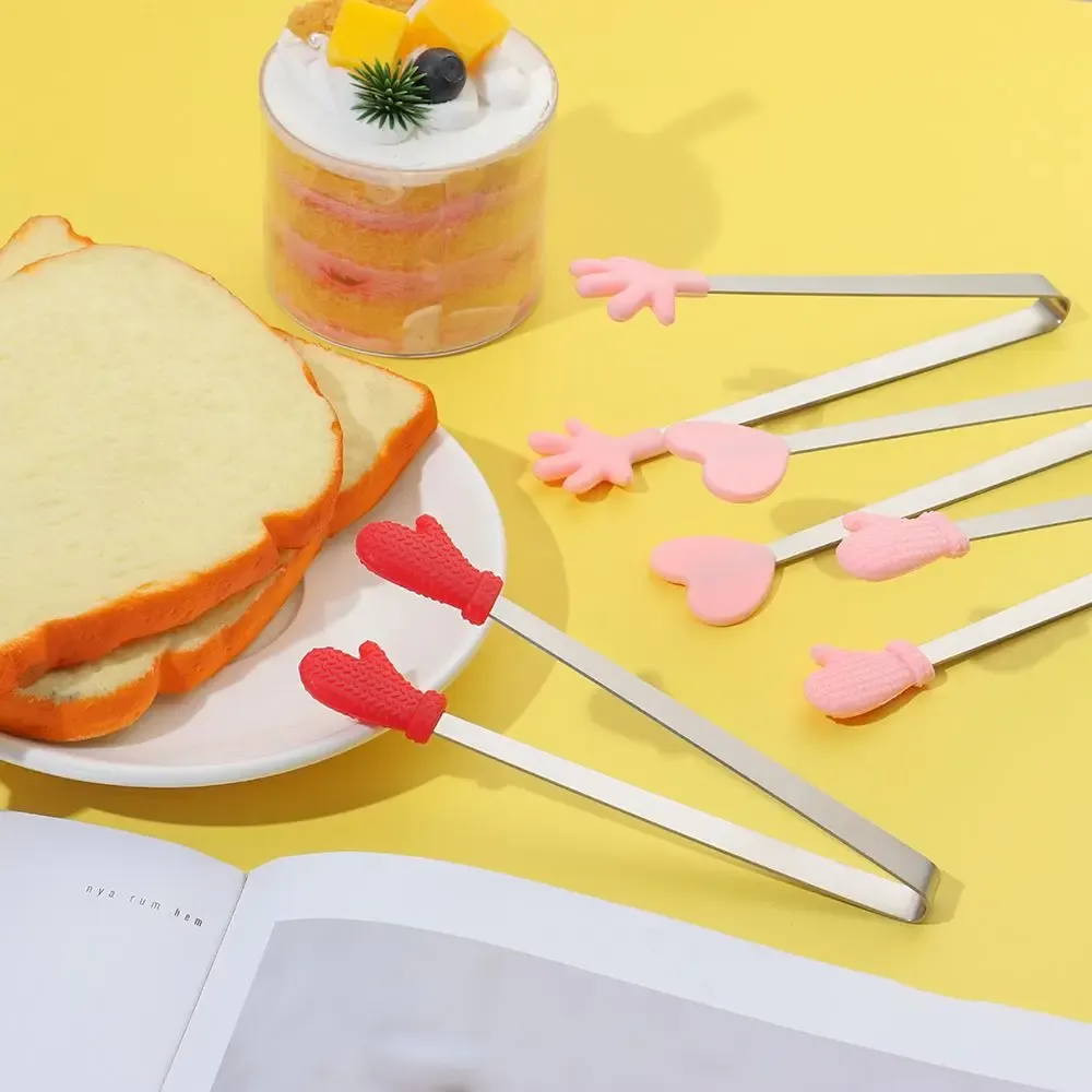 Pince en acier inoxydable et silicone pour aliments, pince à glaçons et pince à barbecue 4