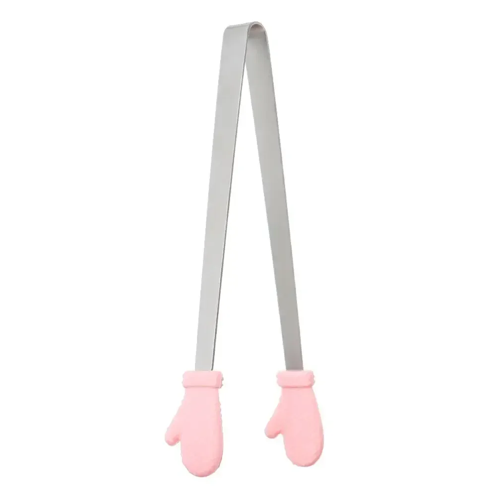 Pince en acier inoxydable et silicone pour aliments, pince à glaçons et pince à barbecue 24