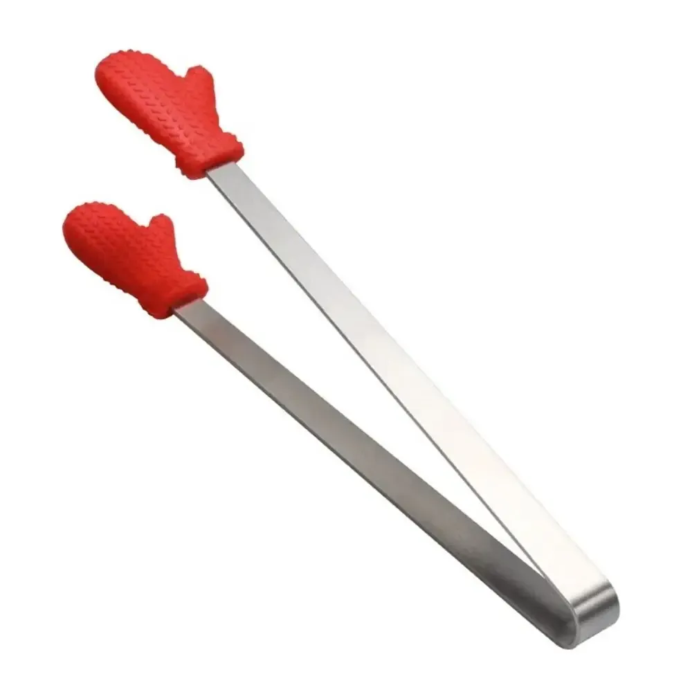 Pince en acier inoxydable et silicone pour aliments, pince à glaçons et pince à barbecue 7