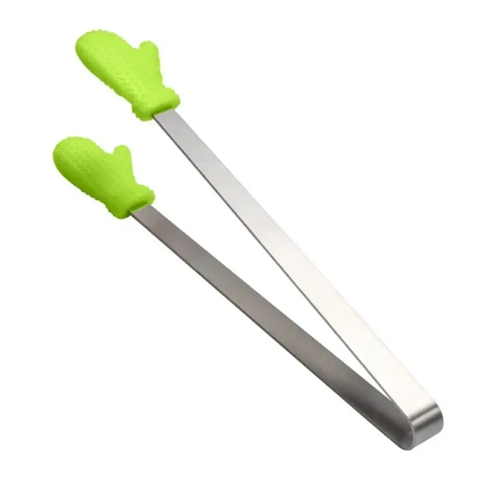 Pince en acier inoxydable et silicone pour aliments, pince à glaçons et pince à barbecue 9