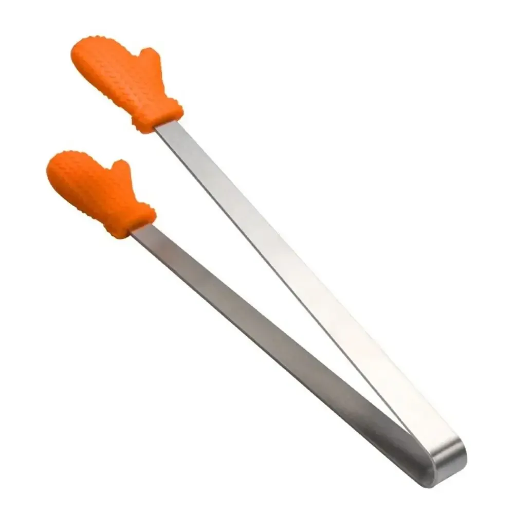 Pince en acier inoxydable et silicone pour aliments, pince à glaçons et pince à barbecue 12