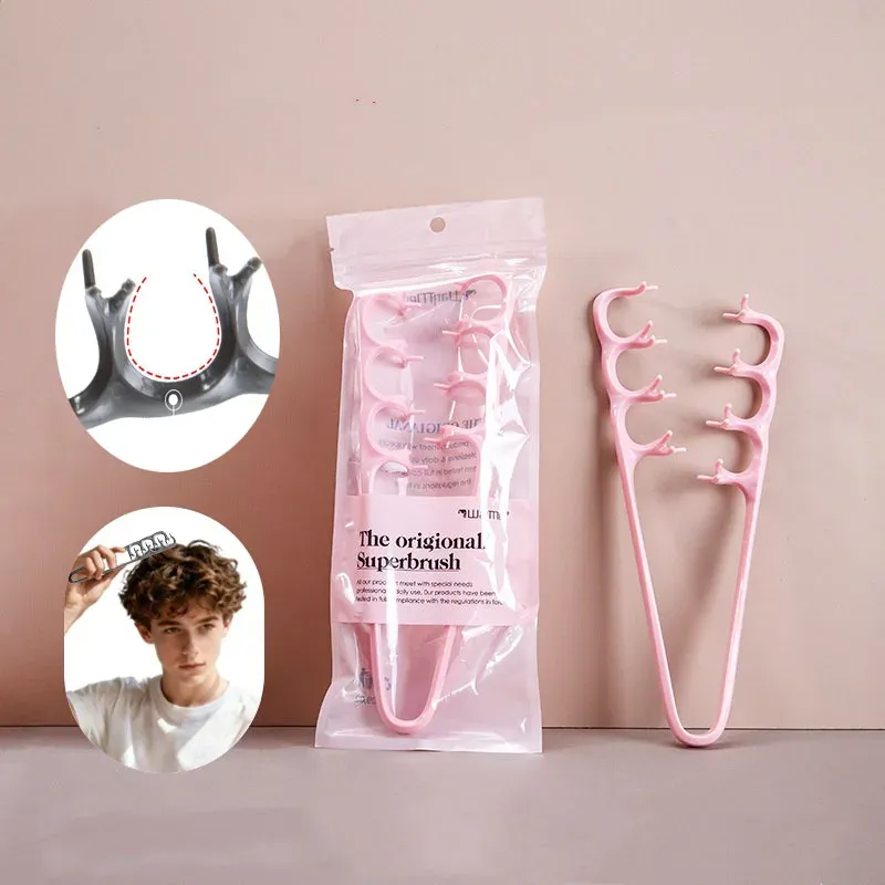 1 Peigne Démêlant Double Texture Volumisant à Dents Larges pour Boucles, Outil de Coiffure pour Racines Volumineuses, Accessoire de Soin Capillaire pour Hommes et Femmes 3