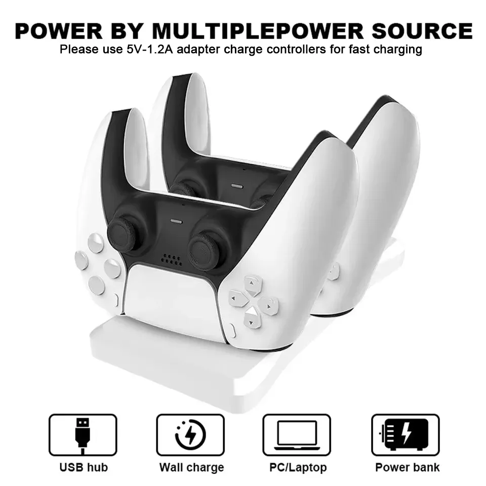 Station de charge double pour manettes PS5