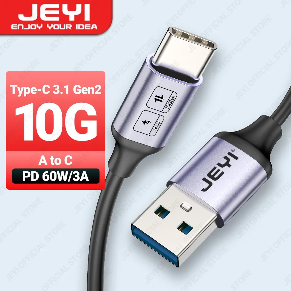 Câble USB-A vers USB-C YI 60W Charge Rapide 10 Gbps Transfert de Données, Compatible Samsung, Xiaomi, HTC, Redmi, Huawei
