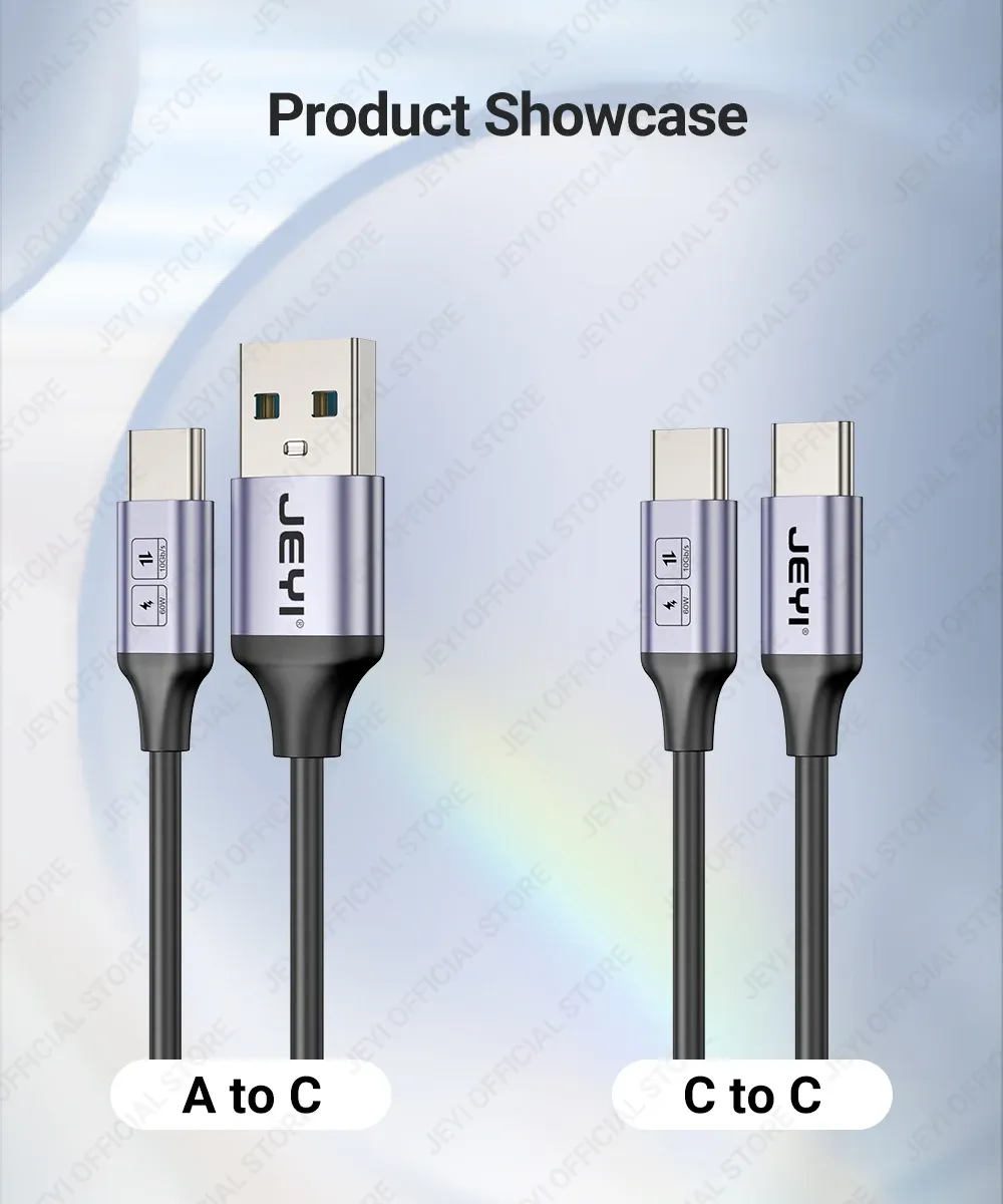 Câble USB-A vers USB-C JEYI en situation