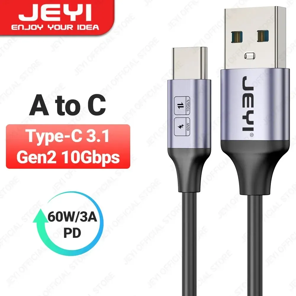 Câble USB-A vers USB-C YI 60W Charge Rapide 10 Gbps Transfert de Données, Compatible Samsung, Xiaomi, HTC, Redmi, Huawei 8